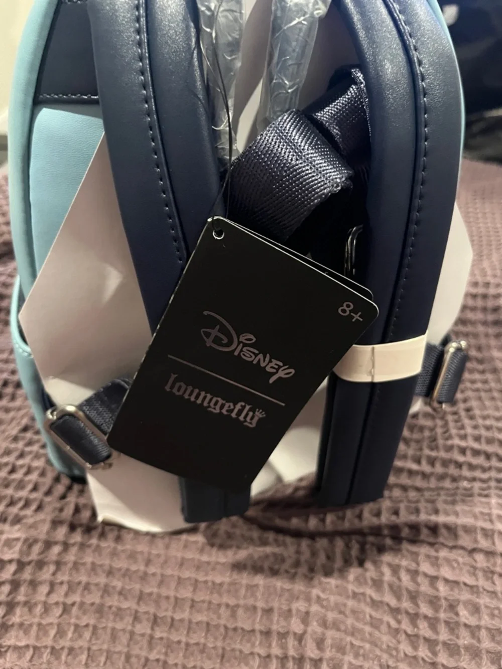 Disney Light Blue 101 Dalmatians Puppy Basket Mini Backpack Loungefly rare
